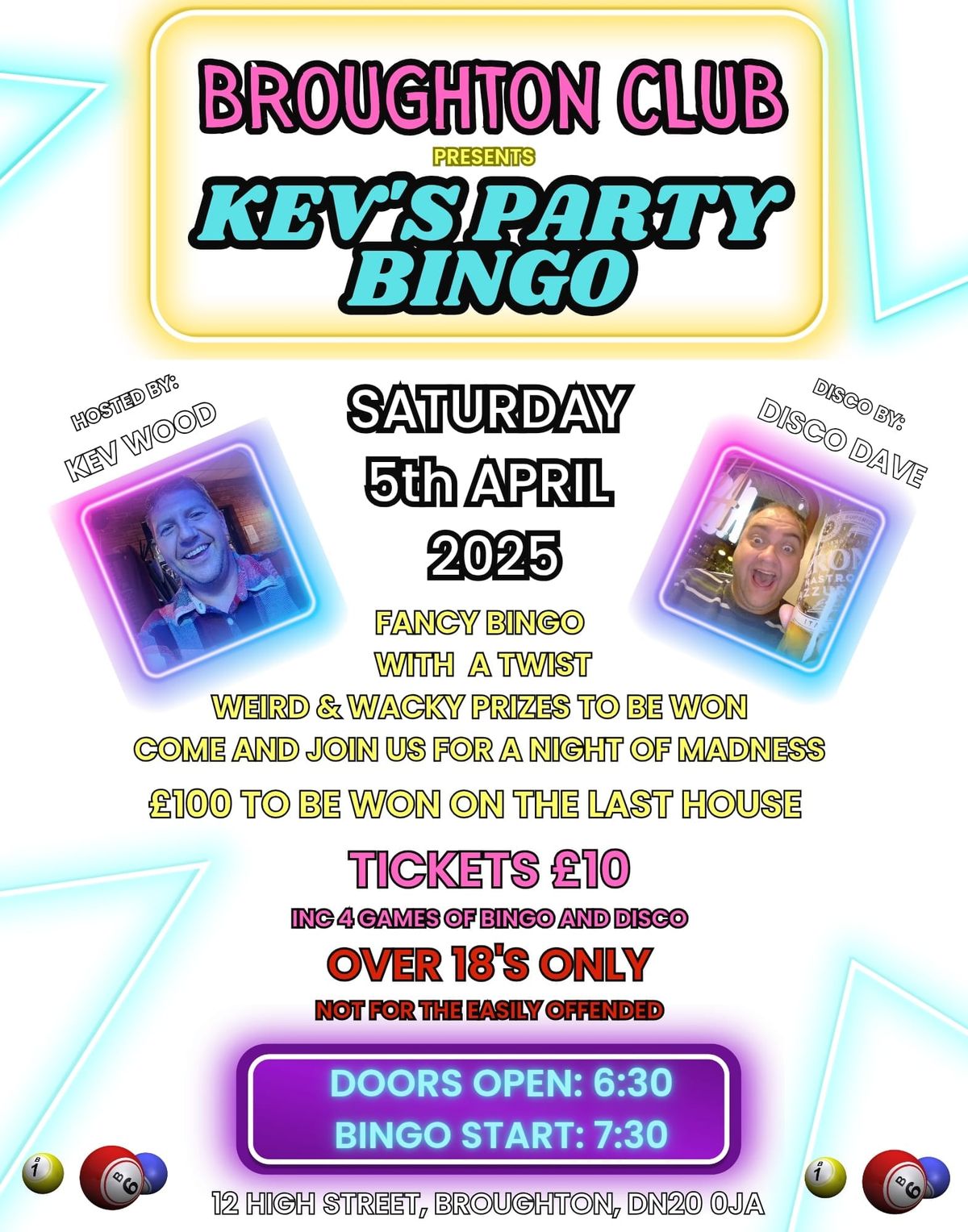 party bingo with kev