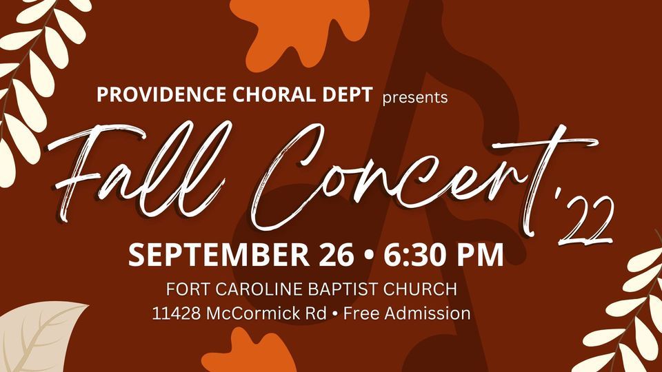 Providence Choral Dept Fall Concert