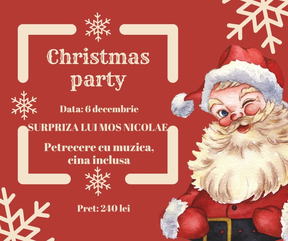 CHRISTMAS PARTY-SURPRIZA LUI MOS CRACIUN-PETRECERE CU MUZICA