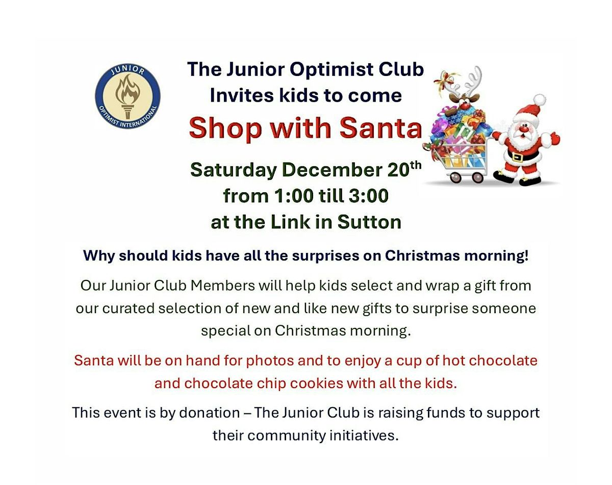 Junior Optimist Club Shopping with Santa