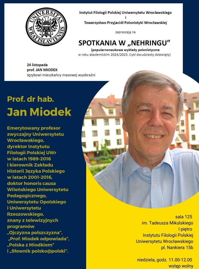 Spotkanie w Nehringu z prof. JANEM MIODKIEM 