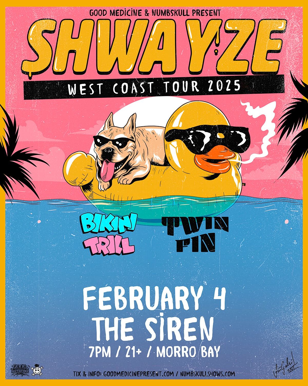 Shwayze with Bikini Trill and Twin Fin at The Siren