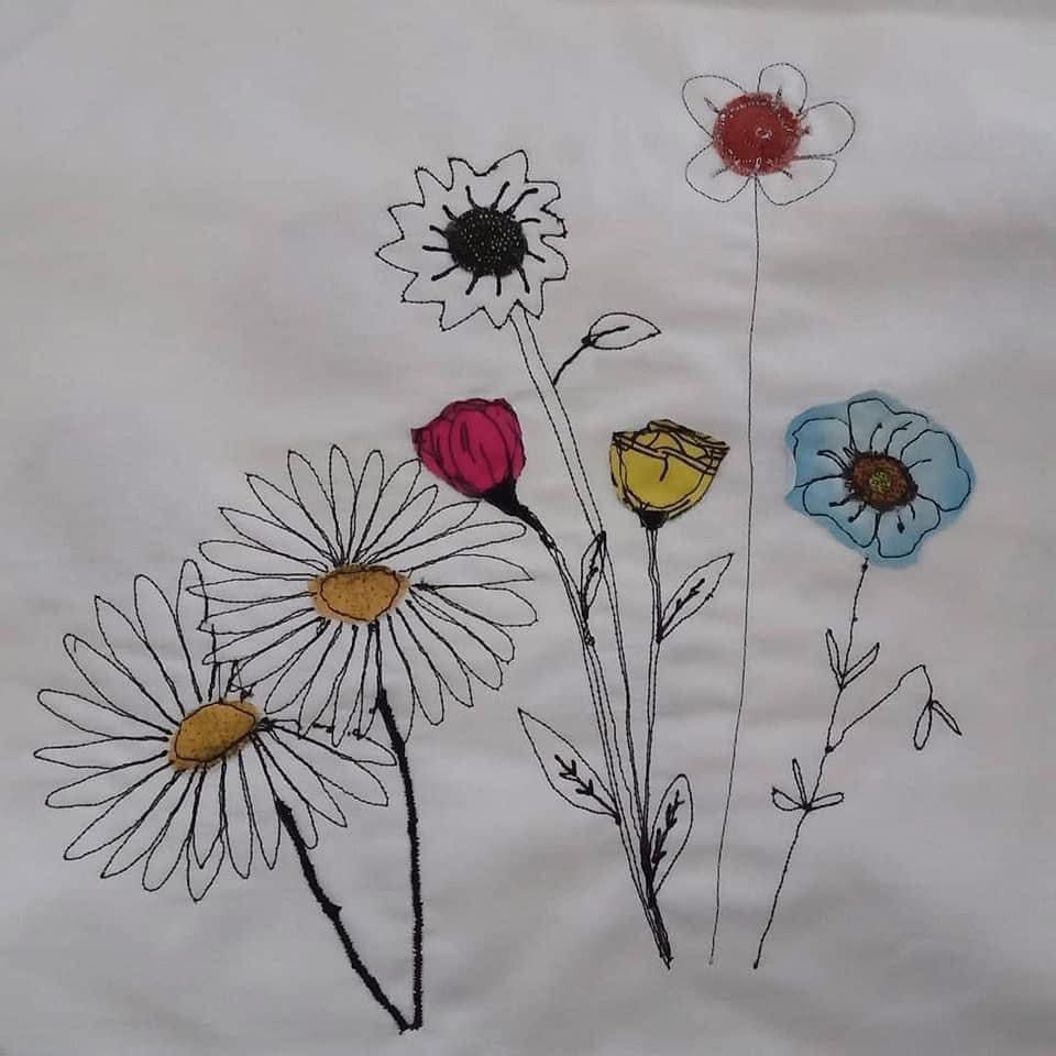 Free Motion Embroidery with applique - \u00a320pp