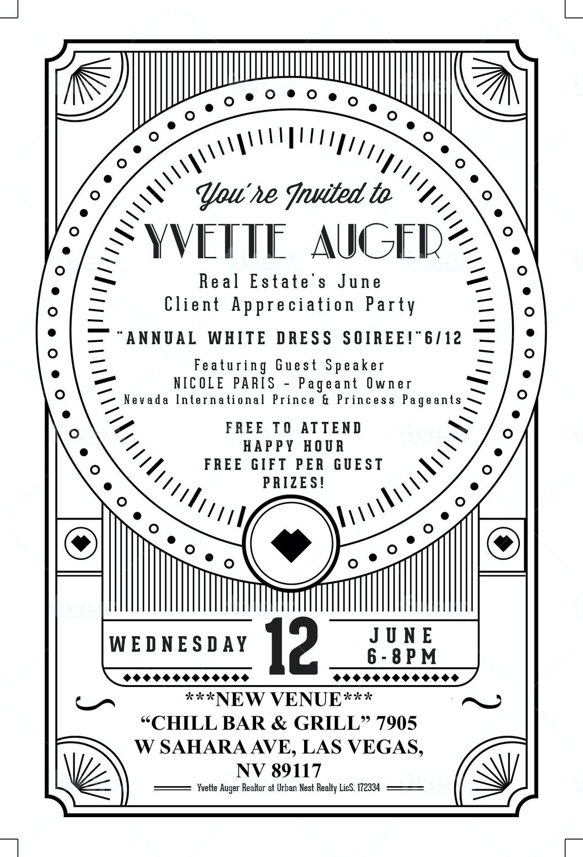 ***NEW VENUE** Yvette Auger Real Estate's June Client Appreciation "Annual White Dress Soiree!" 6\/12