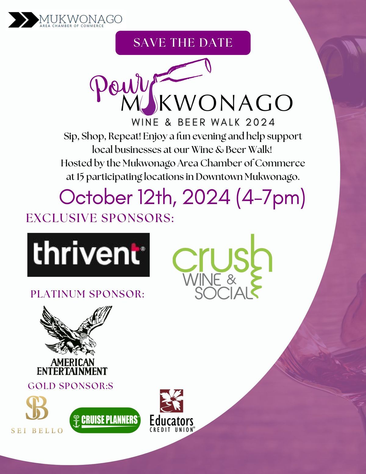 Pour Mukwonago Wine & Beer Walk