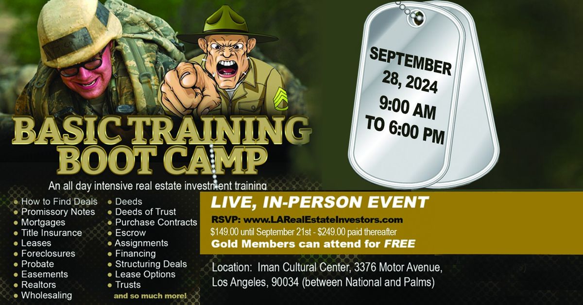 Basic Training Real Estate Boot Camp