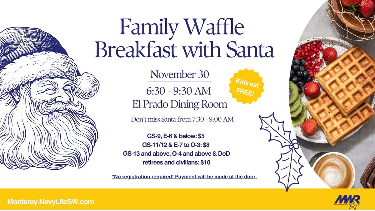 Family Waffle Breakfast with Santa