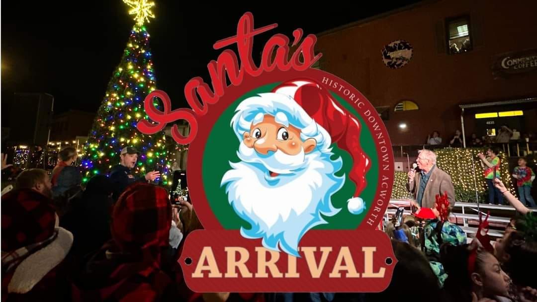 \ud83c\udf85 Santa's Arrival!!! Acworth Parks & Recreation 