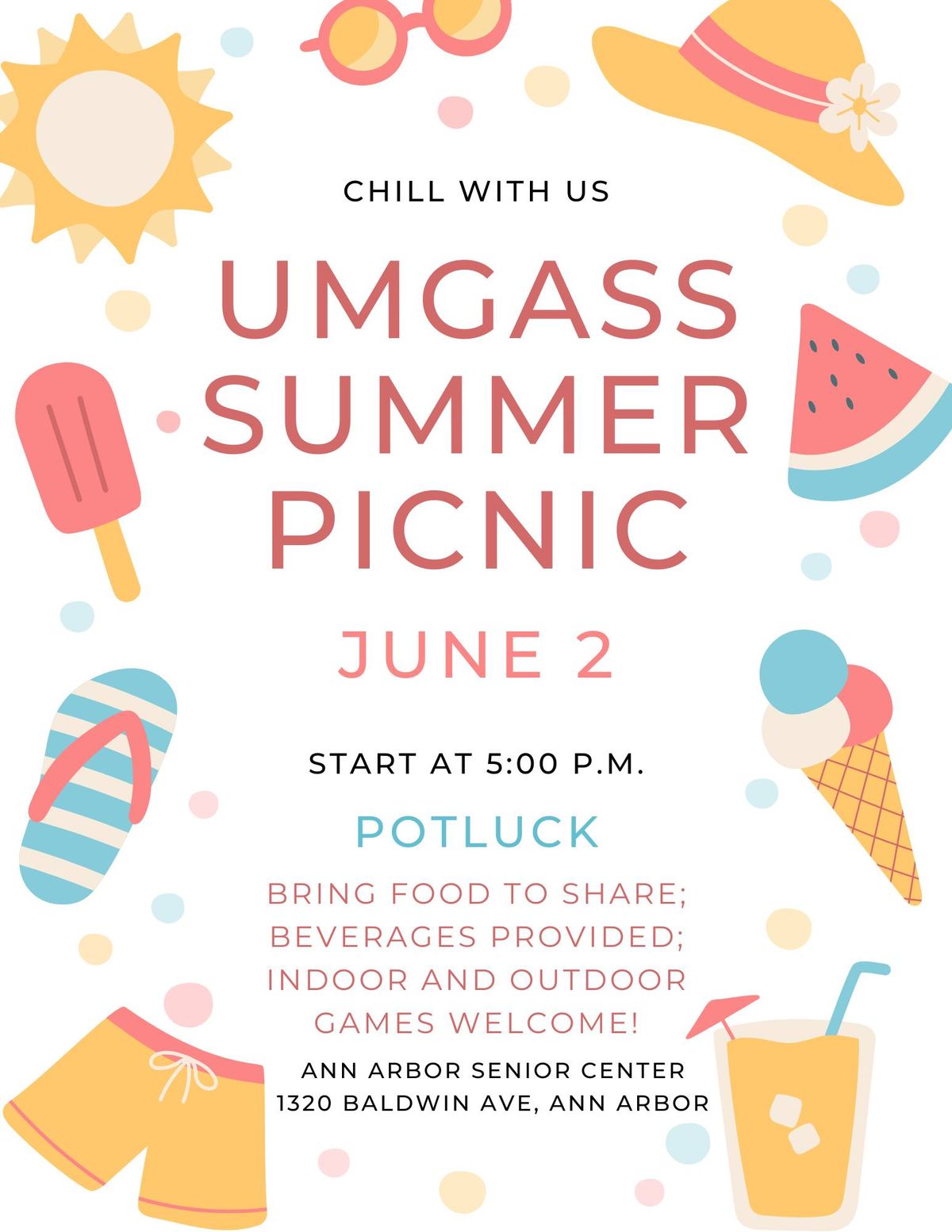 UMGASS Summer Picnic Potluck