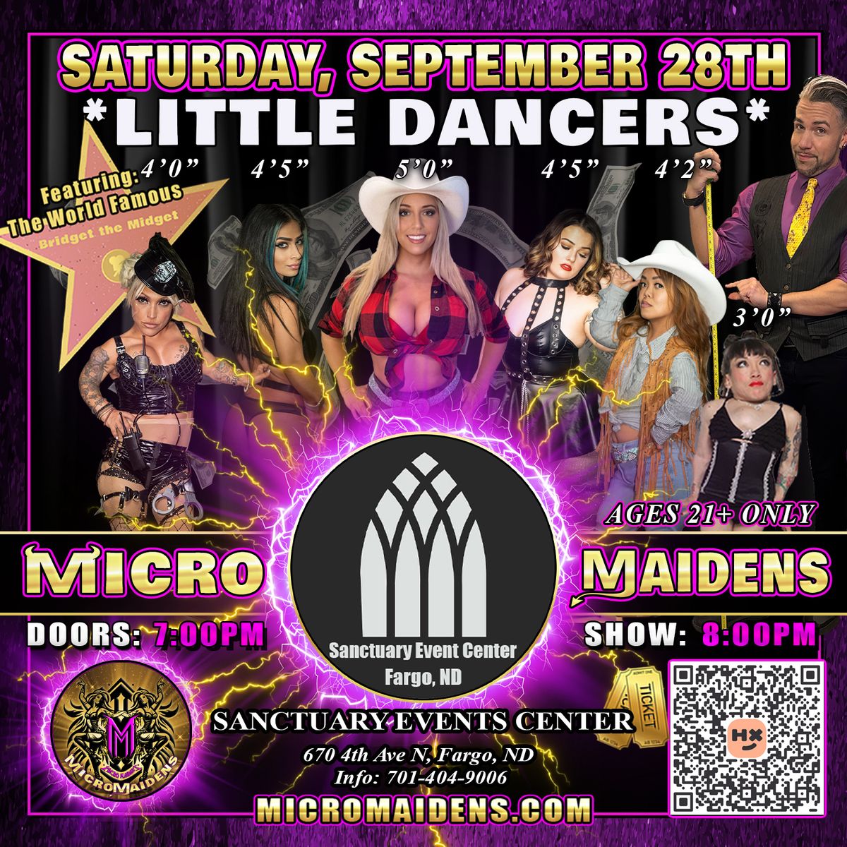 Fargo, ND - Micro Maidens: Dwarf Dancers @ Sanctuary Event Center! "Must Be This Tall to Ride!"