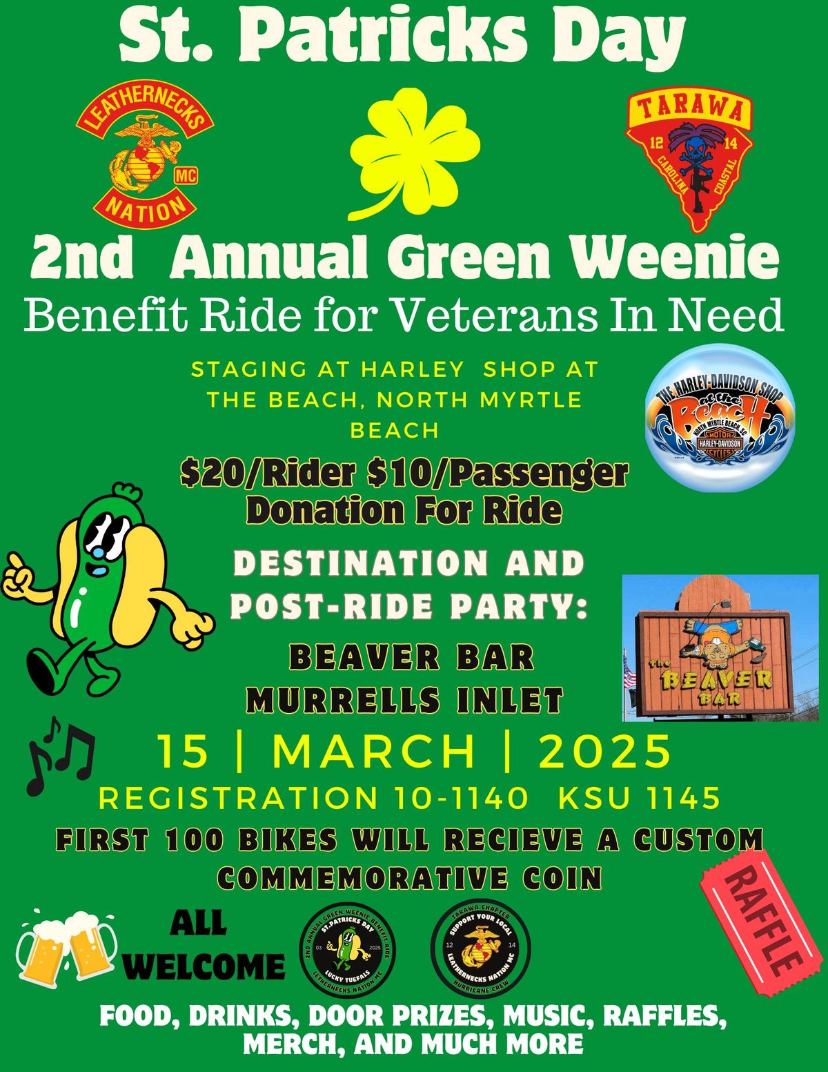 2nd Annual Green Weenie Benefit Ride for Veterans