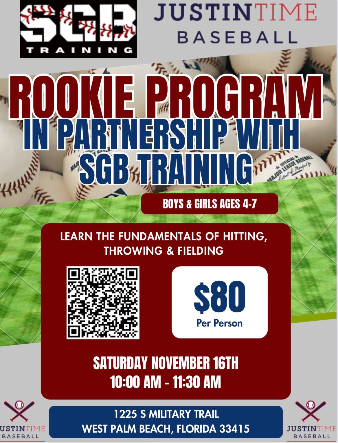 Rookie Program with JUSTINTIME BASEBALL