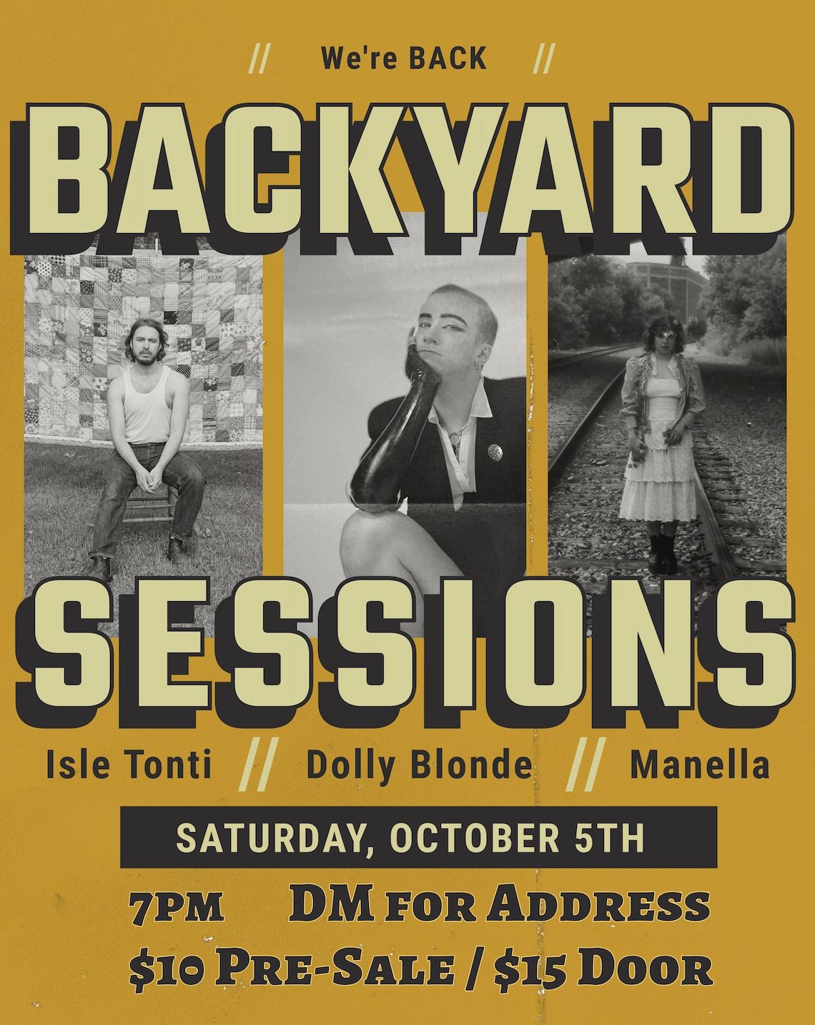 Backyard Sessions - Manella \/\/ Dolly Blonde \/\/ Isle Tonti