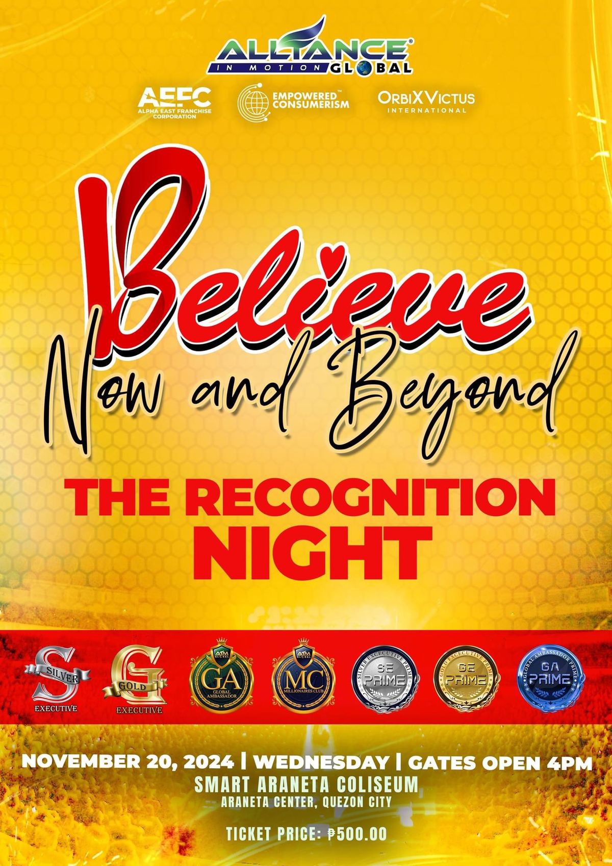 Believe: Now and Beyond  \u2013 The Recognition Night!