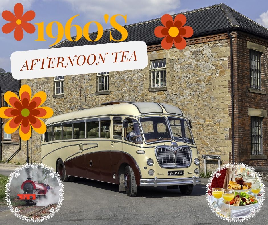 1960s Themed Afternoon Tea - vintage bus and steam train trip 