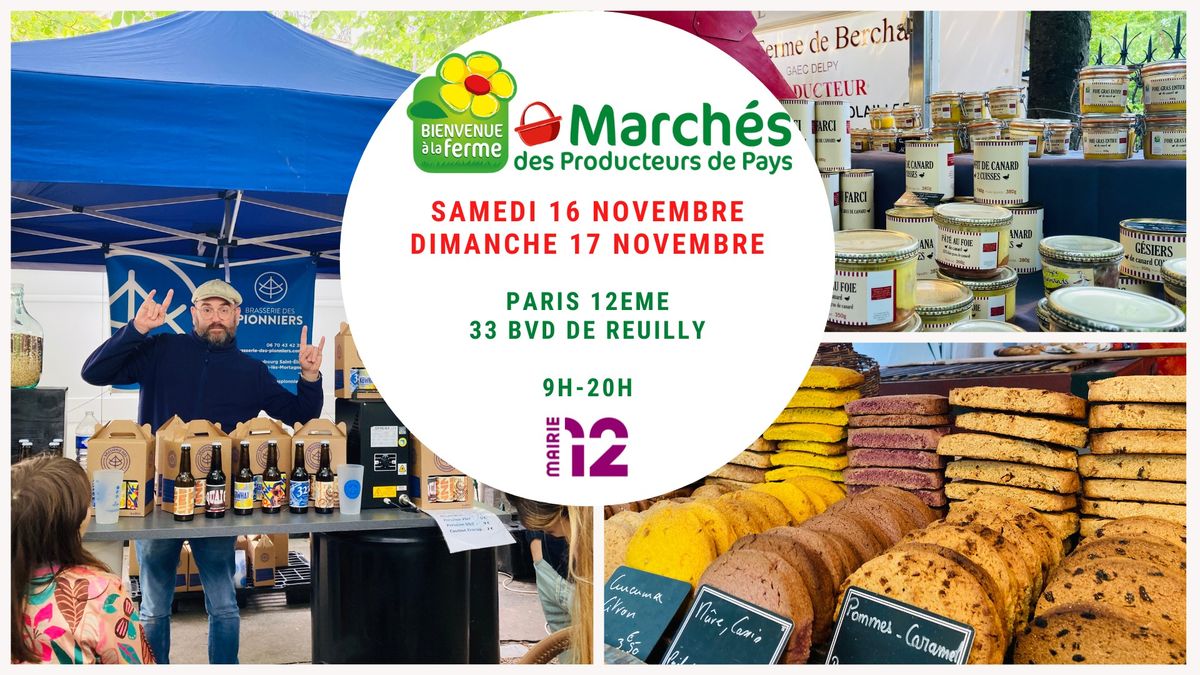 March\u00e9s des producteurs de pays Paris 12eme novembre 