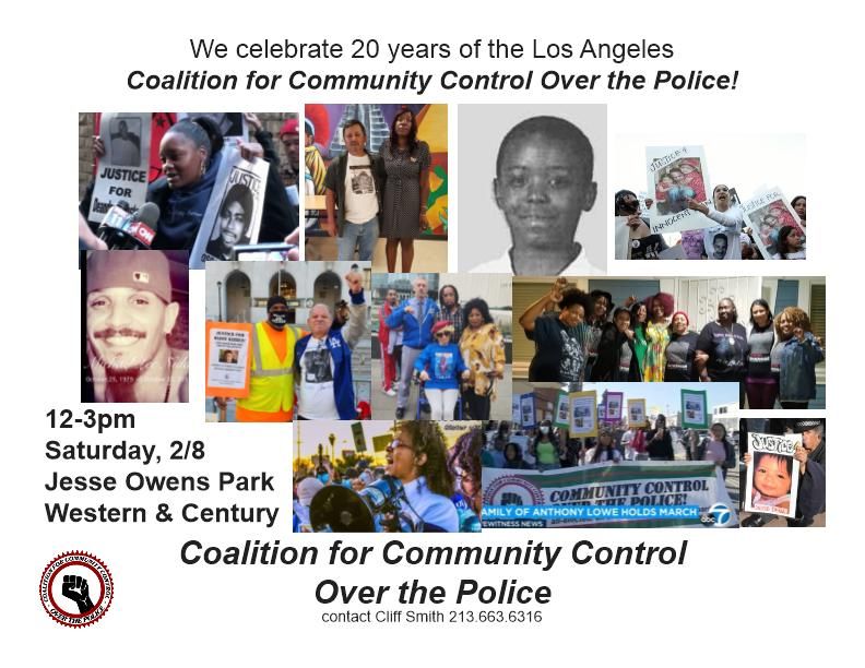 Celebrate 20 years of the L.A. Coalition for Community Control Over the Police!