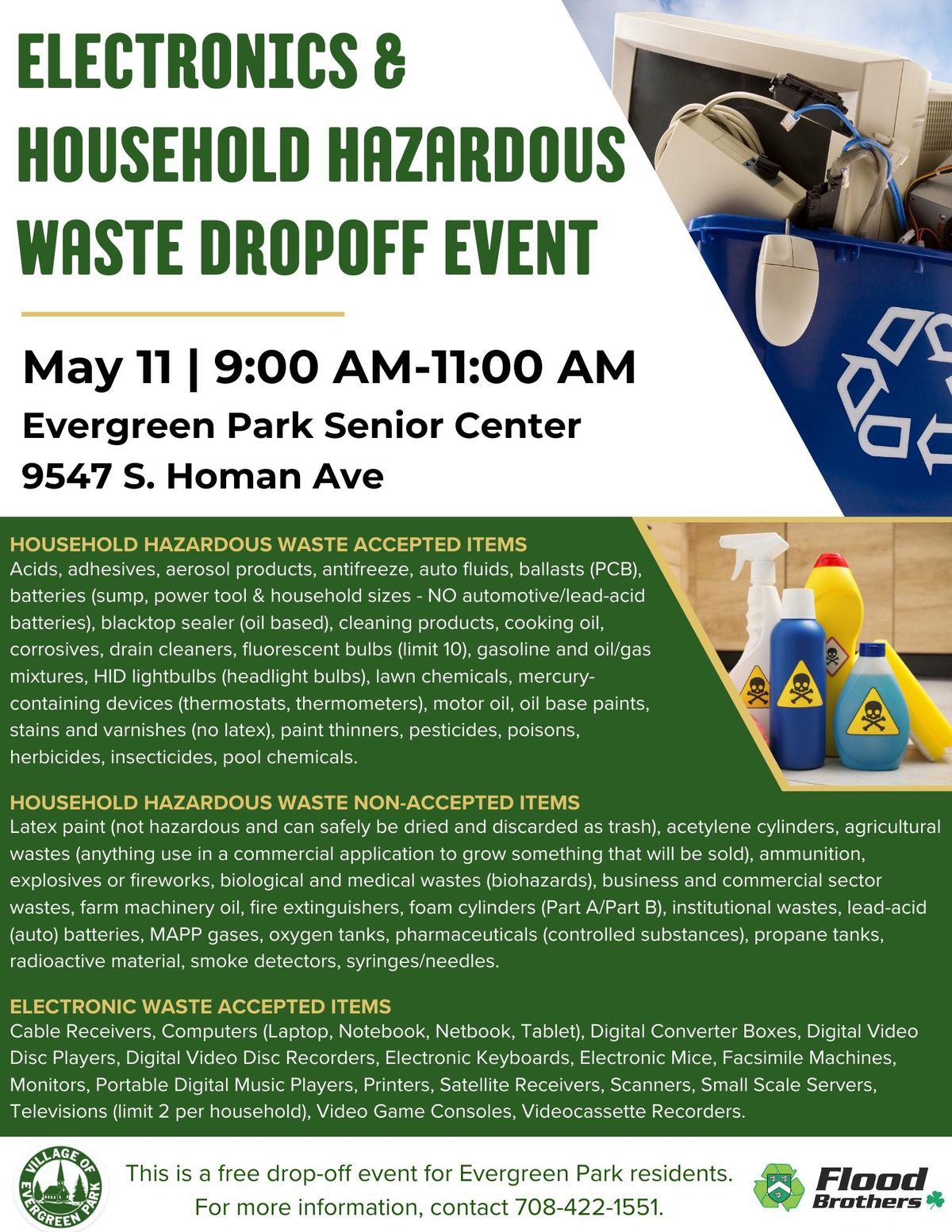 Electronics & Household Hazardous Waste Dropoff Event