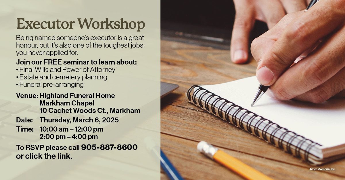 Executor Workshop at Highland FH Markham