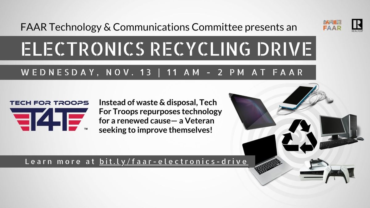 Electronics Recycling Drive with Tech For Troops