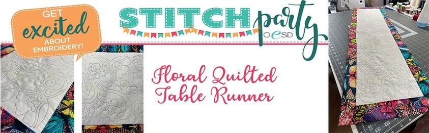 OESD Stitch Party: Floral Quilted Table Runner