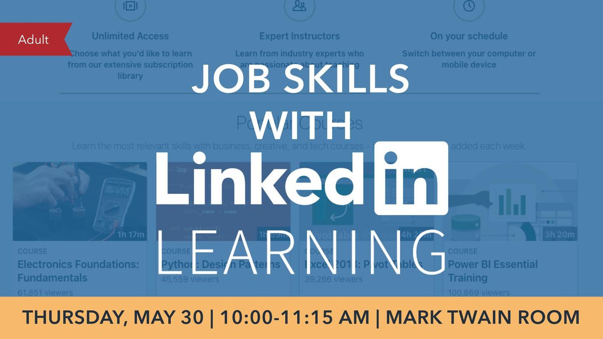Job Skills with LinkedIn Learning (adults)