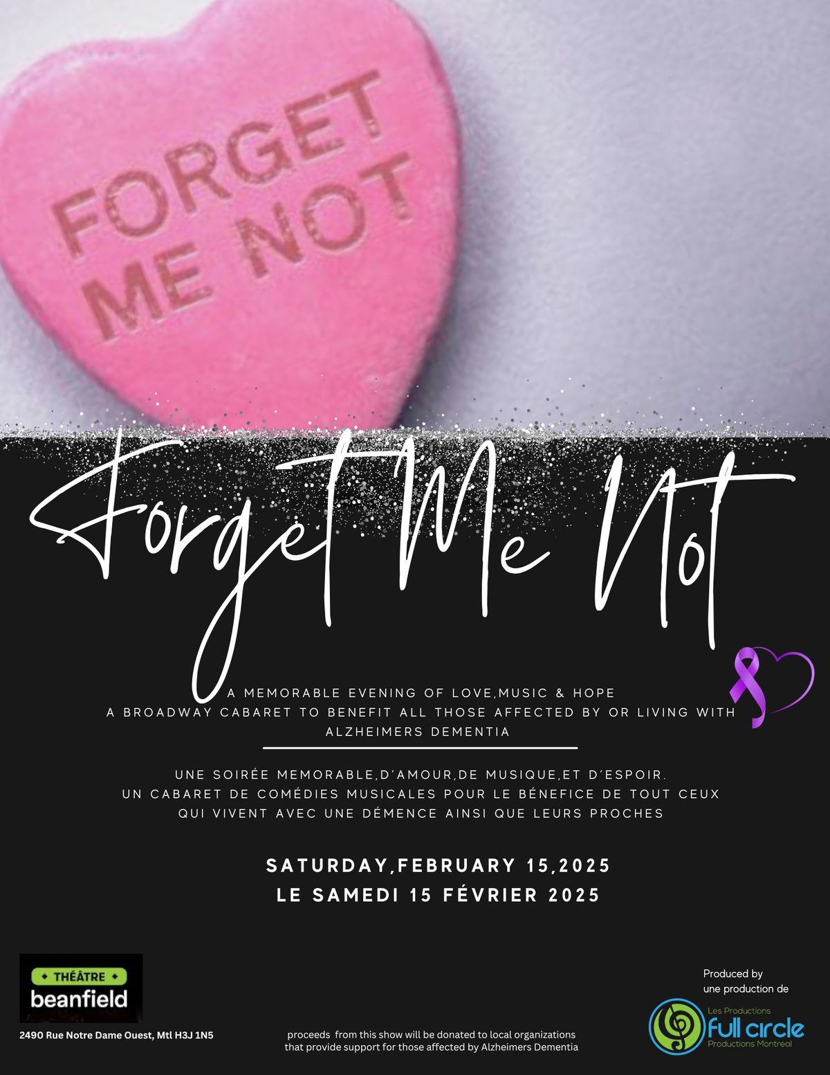 Forget Me Not- A Broadway Cabaret to benefit those affected by or living With Alzheimer\u2019s Dementia