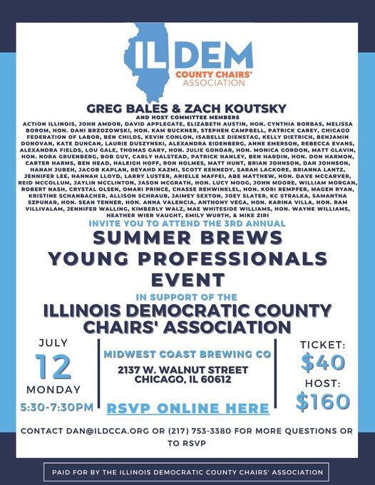 3rd Annual IDCCA Summer Brews Young Professionals Event