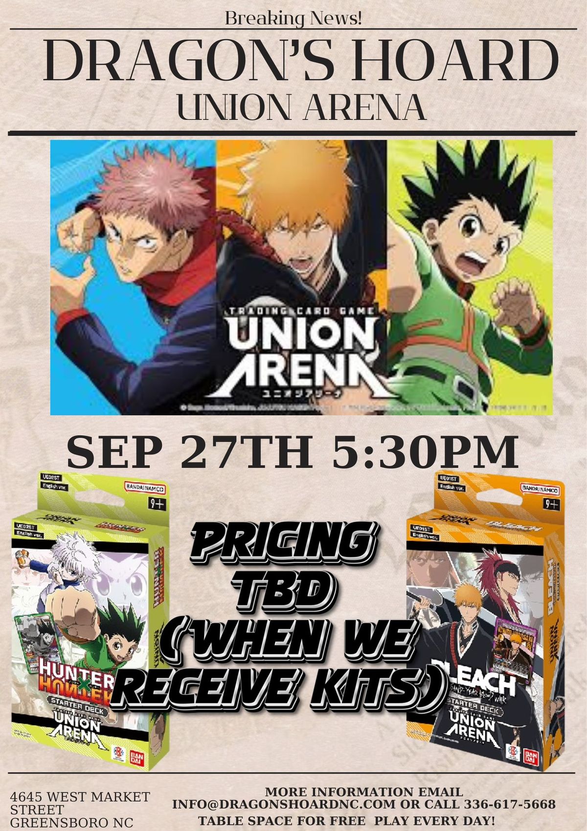 Union Arena Prerelease Event