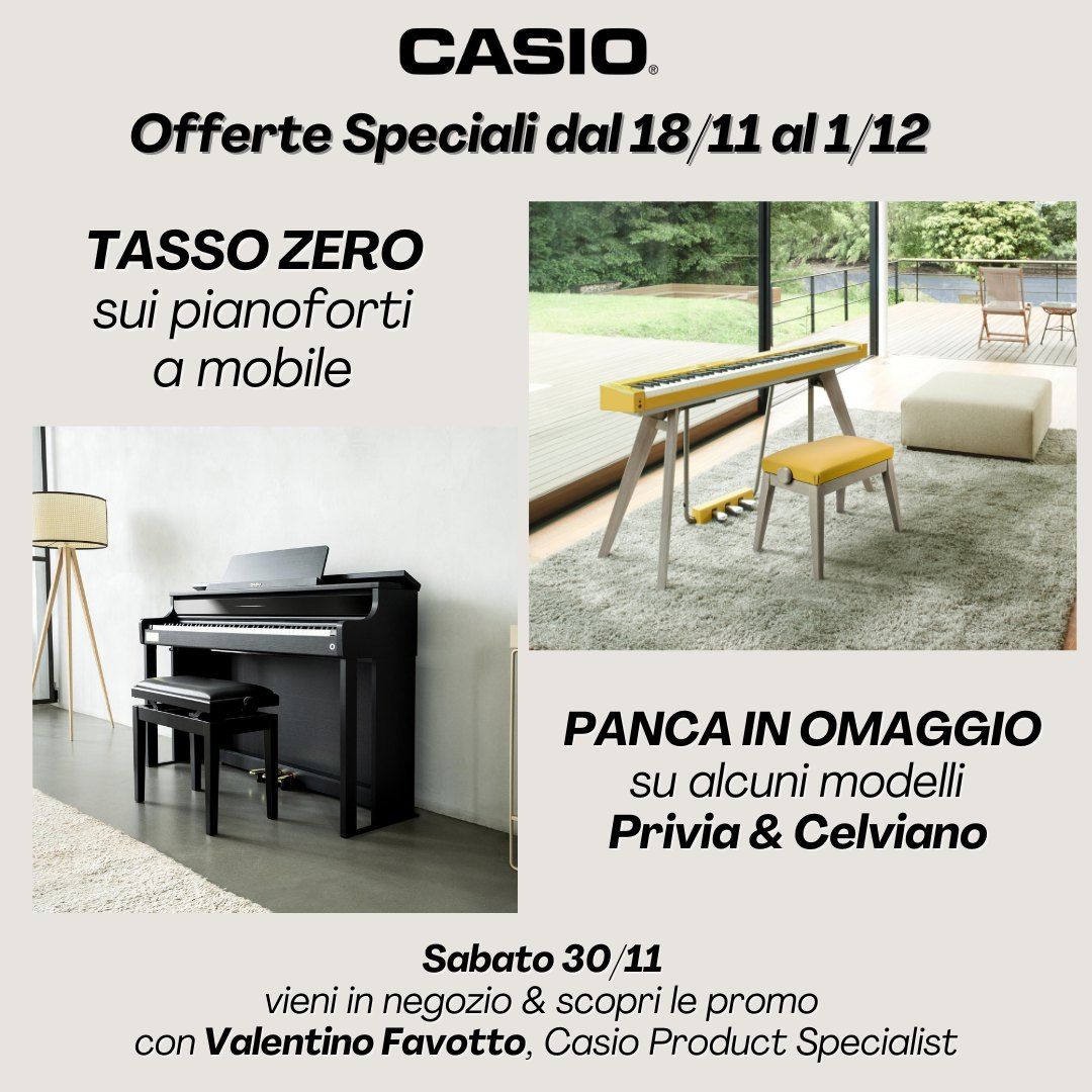 Casio Day con Valentino Favotto