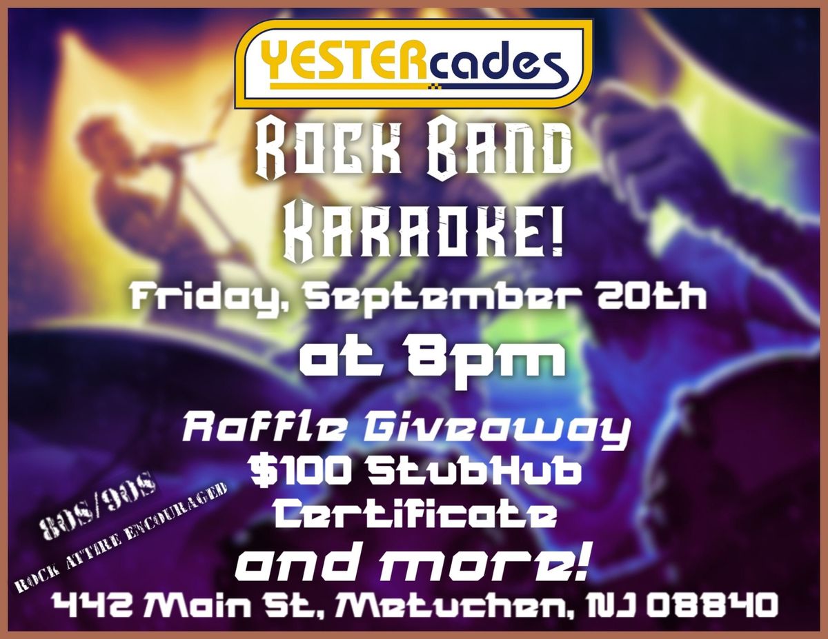 Rockband Karaoke Night at YESTERcades of Metuchen!