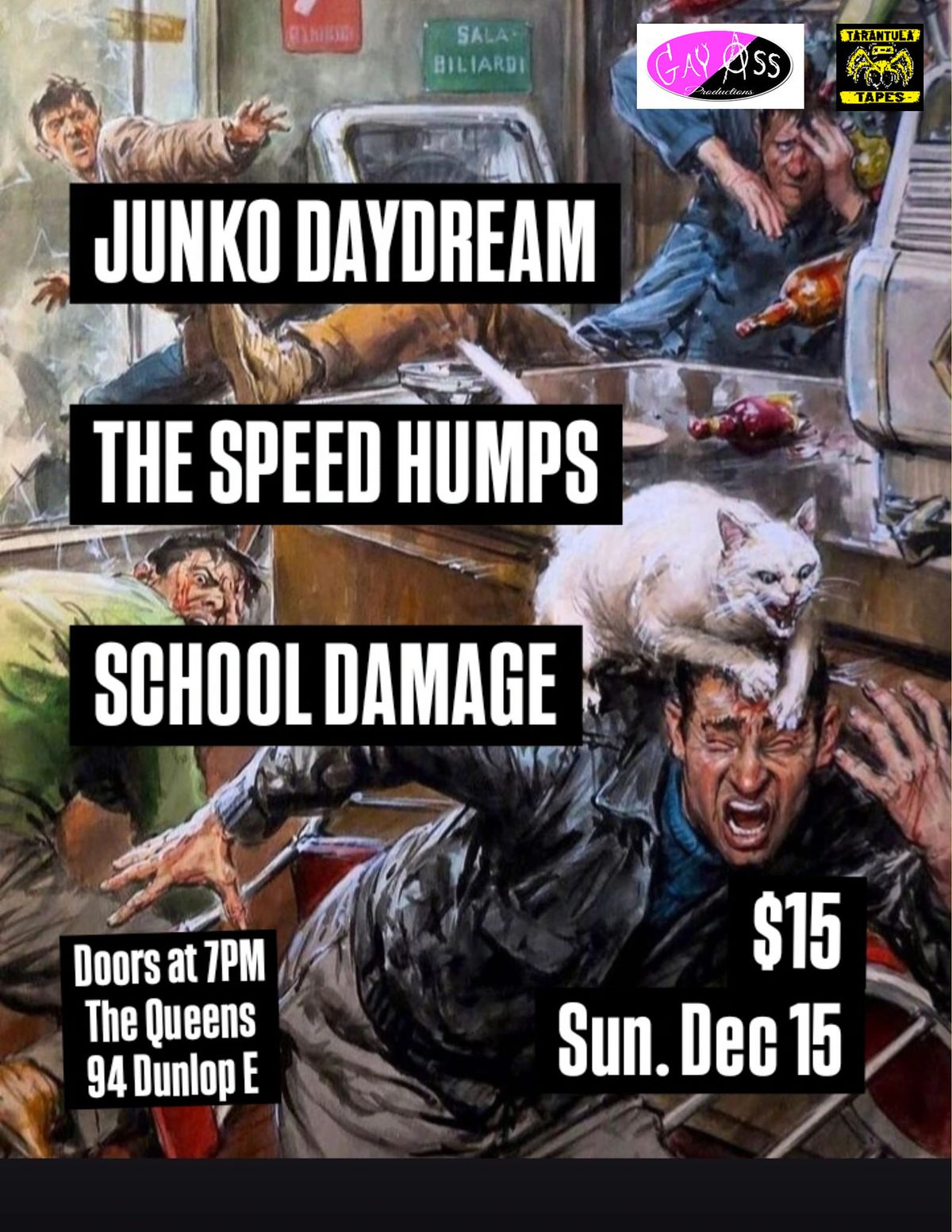 JUNKO DAYDREAM\/THE SPEED HUMPS\/SCHOOL DAMAGE @ The Queens