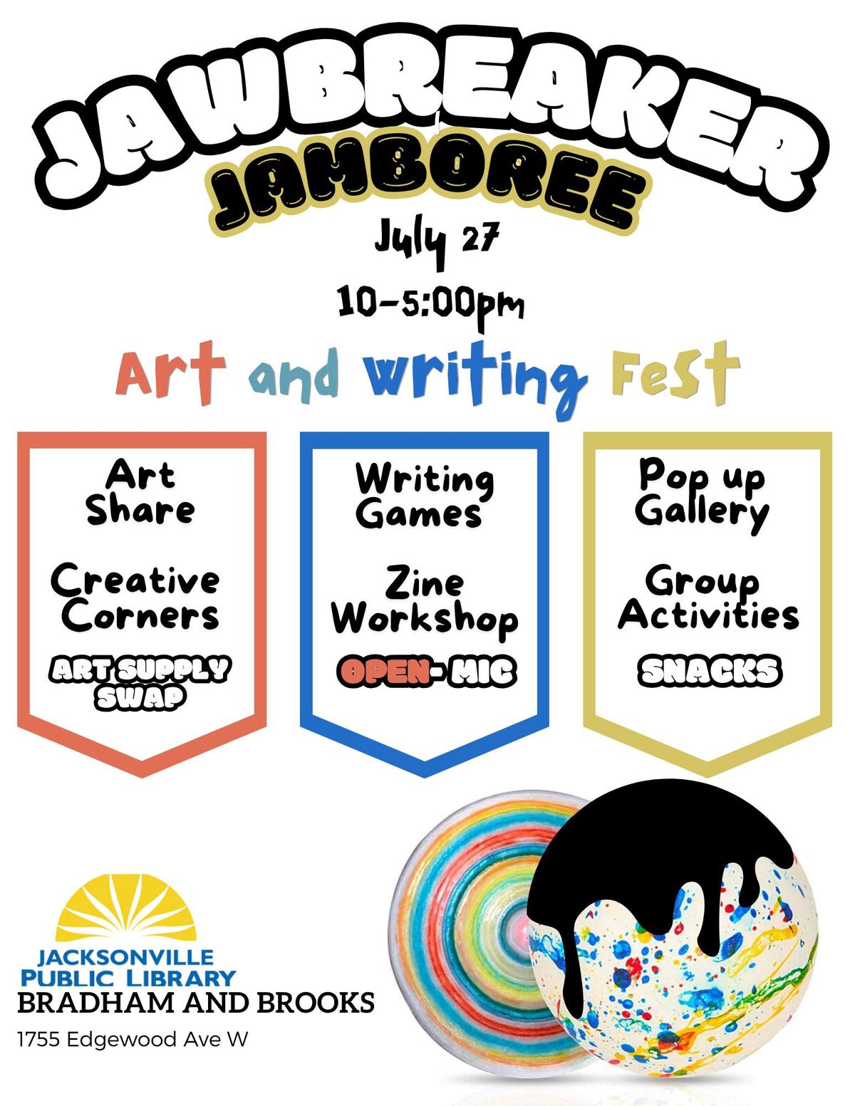 Jawbreaker Jamboree: Free Art and Writing Festival