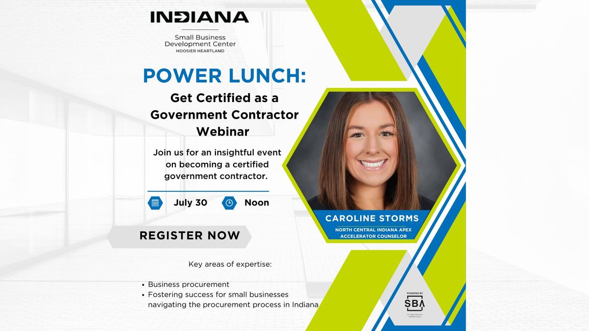 Power Lunch: Get Certified as a Government Contractor