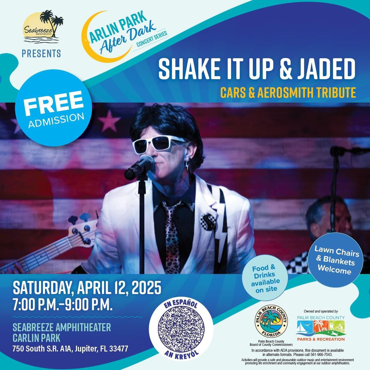 SHAKE IT UP (Tribute to the CARS) & JADED AEROSMITH TRIBUTE @ JUPITER SEABREEZE AMPITHEATRE