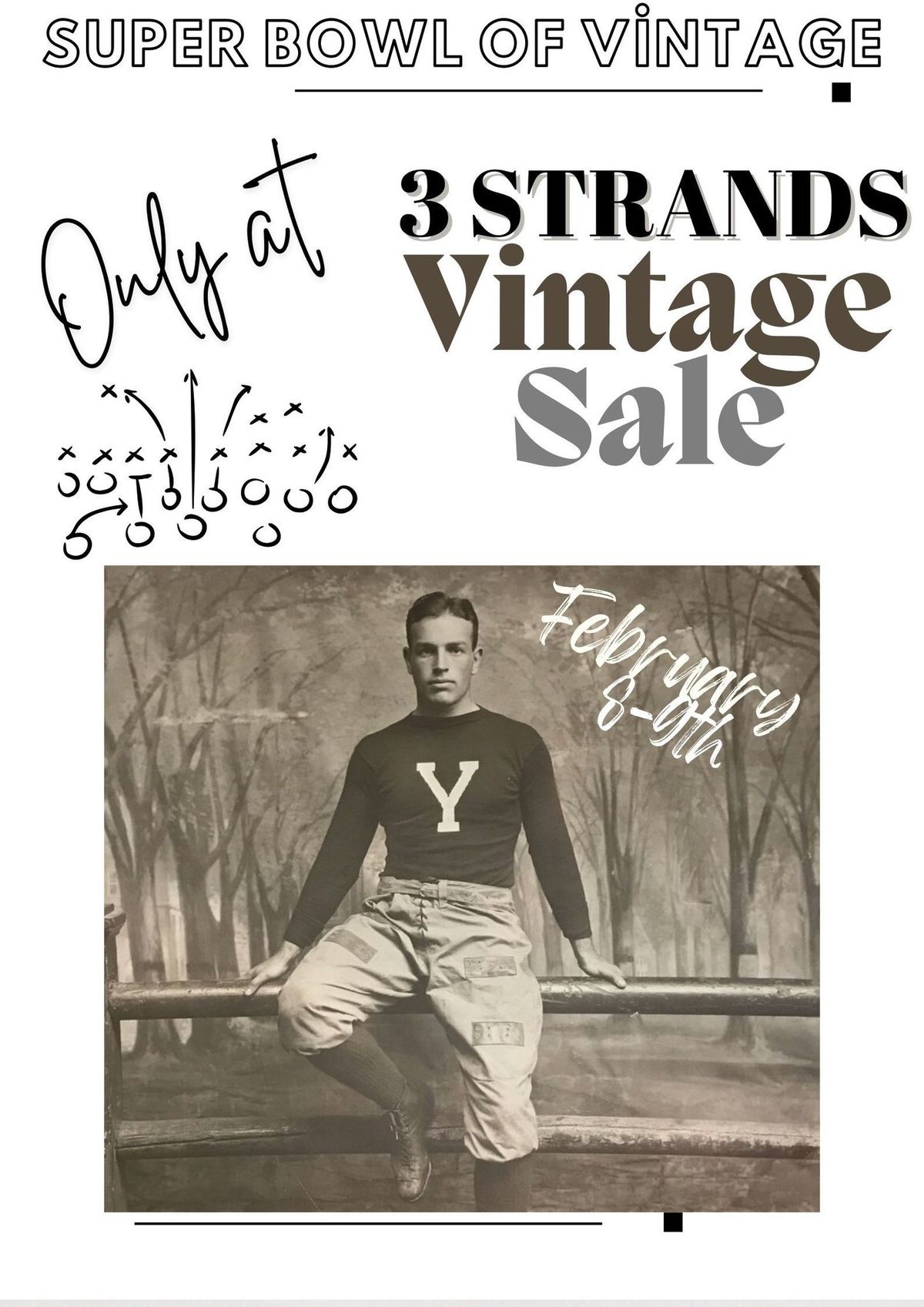 Super Bowl Sale! 3 Strands Vintage Mall