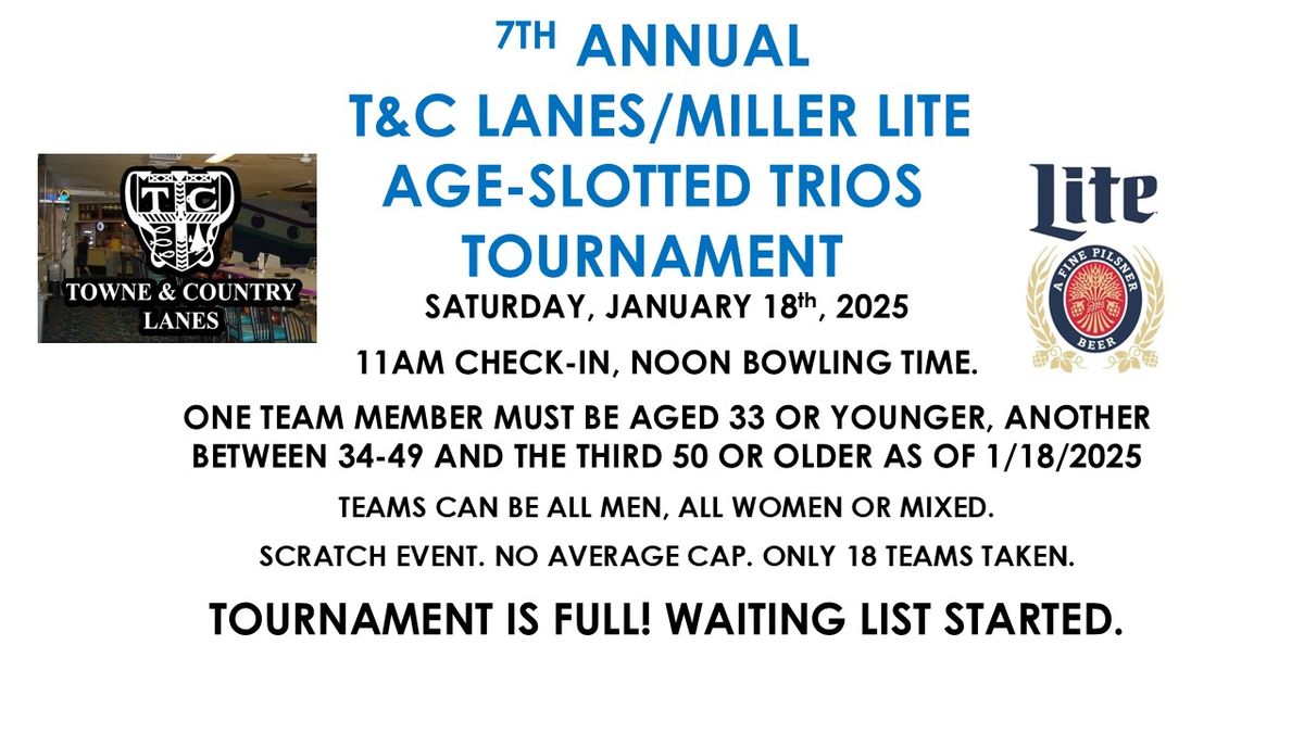 T&C\/Miller Lite Age Slotted Trios