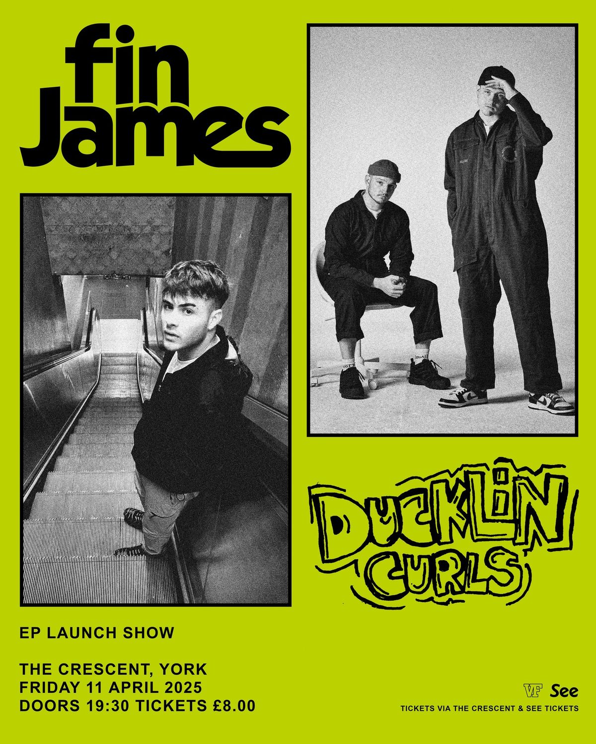 Fin James (Lads Bible EP Launch) + Ducklin Curls 