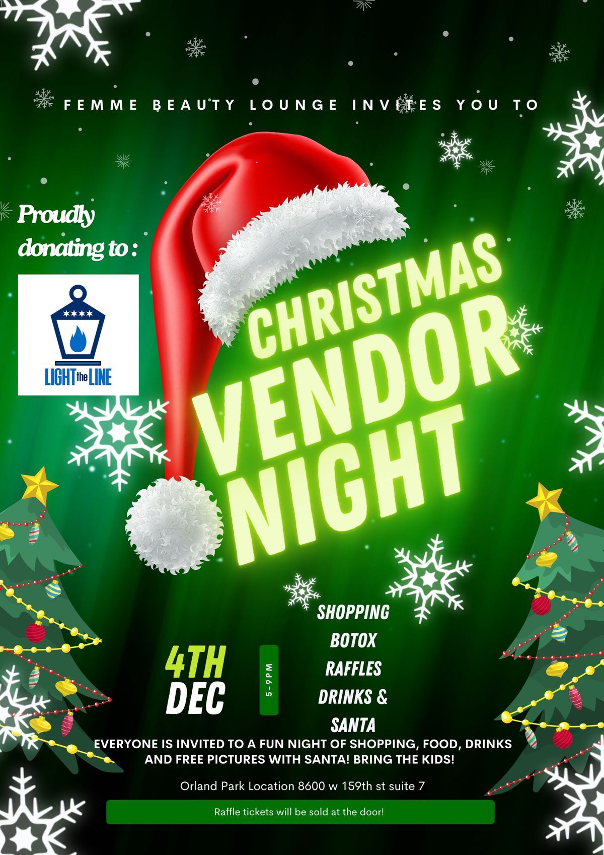 Femme vendor night + free pics with santa