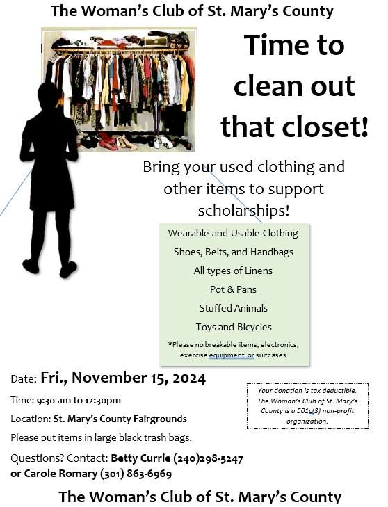 UPCOMING CLOTHING DRIVE