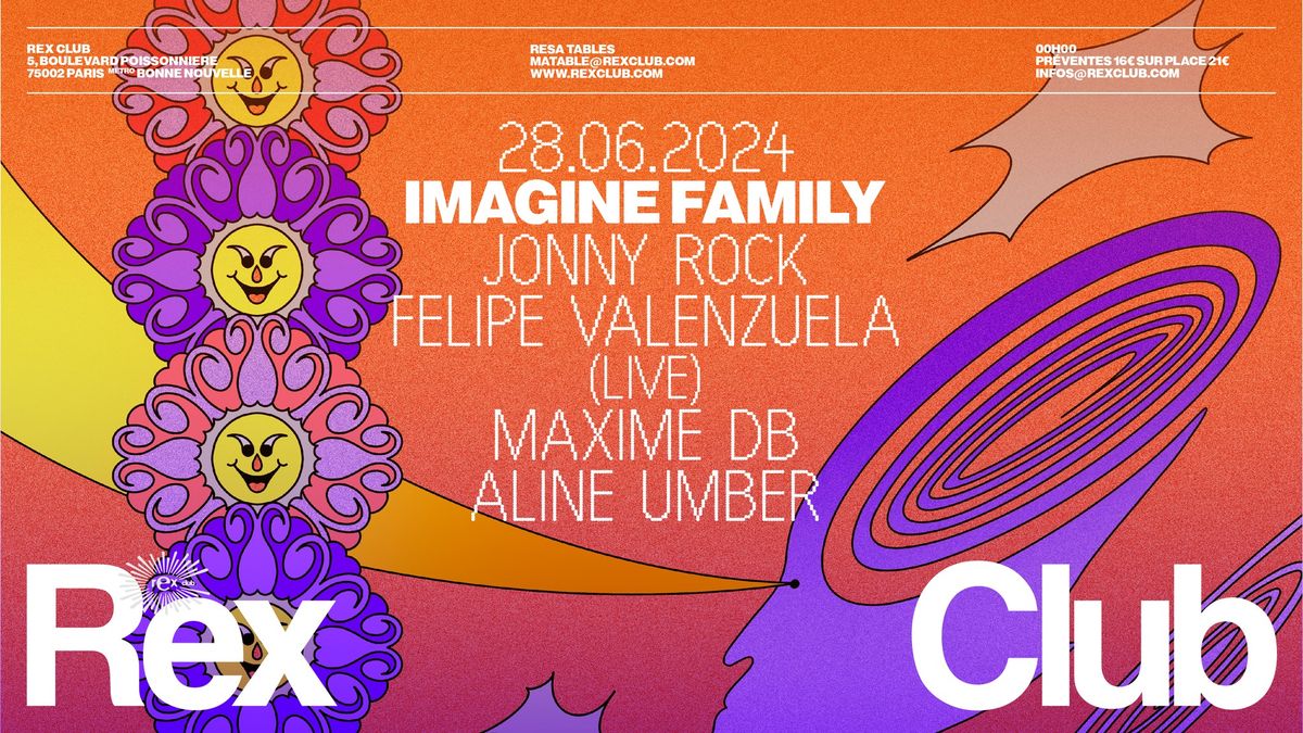 Imagine Family: Jonny Rock, Felipe Valenzuela Live, Maxime dB, Aline Umber