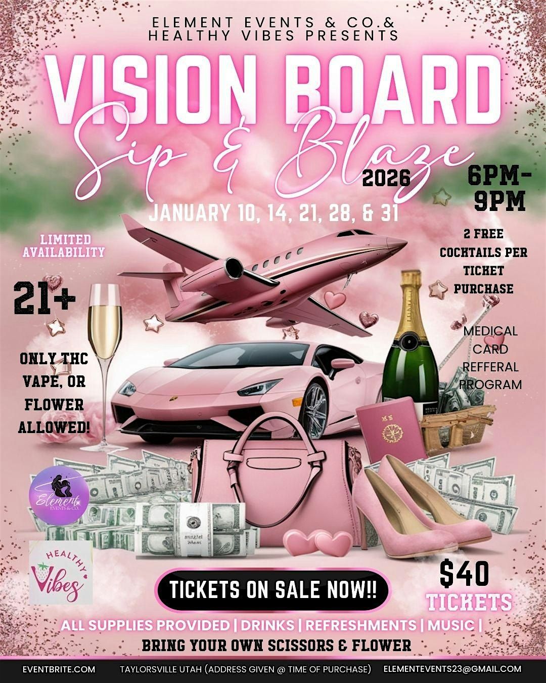 Vision Board Sip Blaze & Create