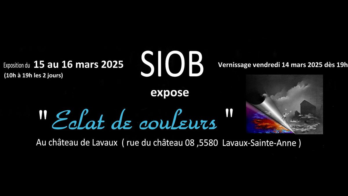 Le Ch\u00e2teau expose "Eclat de couleurs" par l'artiste SIOB !  Vernissage public, entr\u00e9e libre         