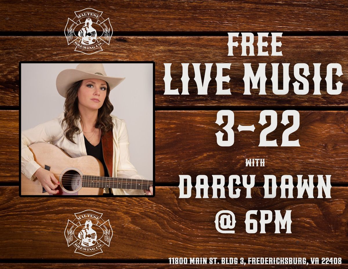 FREE LIVE MUSIC with Darcy Dawn @ Maltese Brewing Co. 