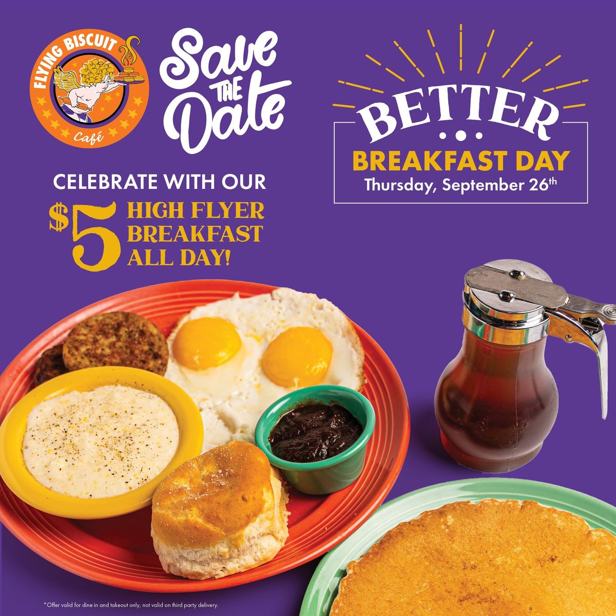 Celebrate Better Breakfast Day with $5 High Flyer Breakfast!