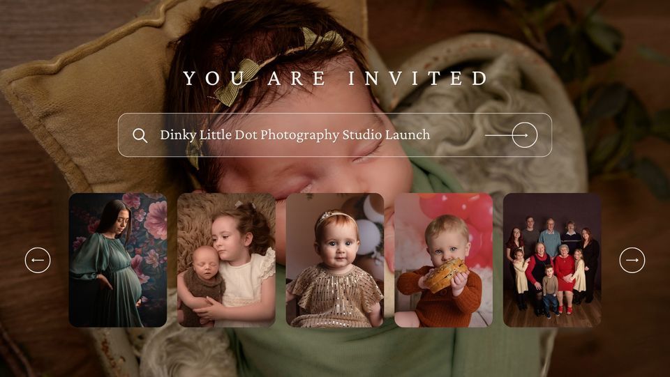 Dinky Little Dot Photography - New Studio Open Day - 7 Days To Go!