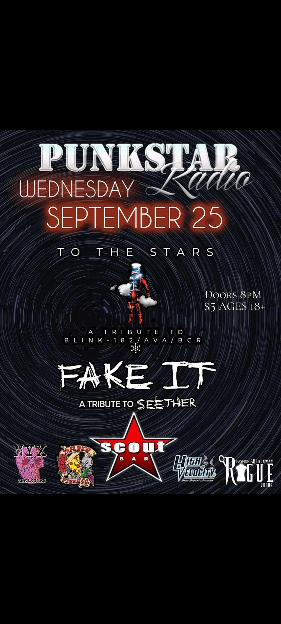 Punkstar presents: Fake It and To The Stars 