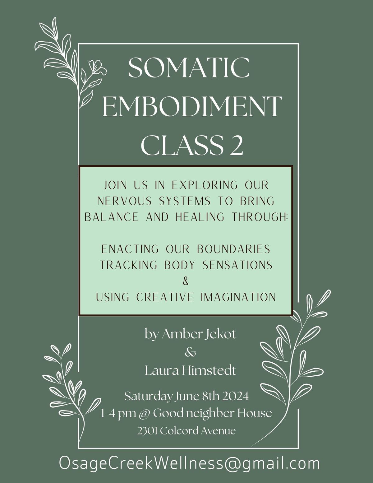 Somatic Embodiment Workshop - Level 2