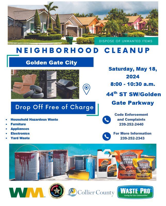 Golden Gate City Task Force Pre-hurricane Community Clean-up Event