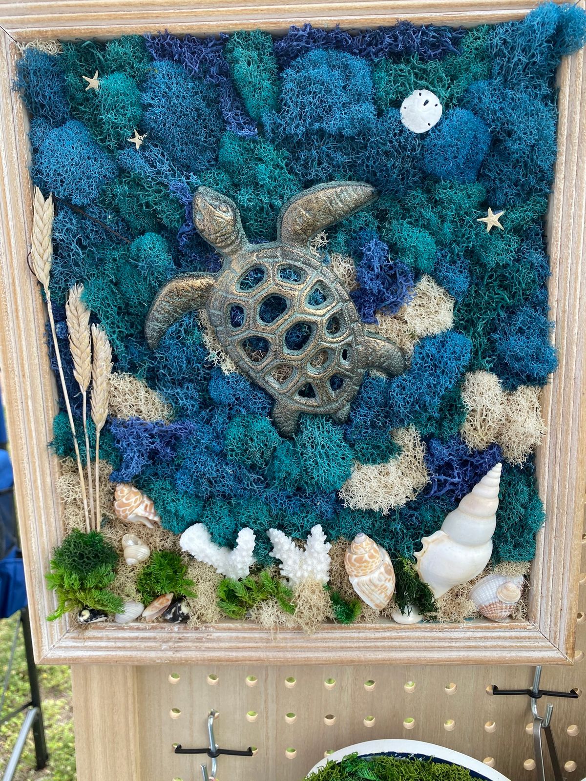 Sea Turtle with Moss Art